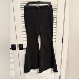 Free People Flare Black Jeans. Size 32.